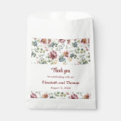 ヴィンテージロマンチックフローラ紙の好意バッグ フェイバーバッグ (正面)