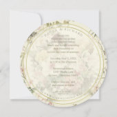 ヴィンテージロマンチックフローラ背景春の結婚式 シーズンカード (裏面)