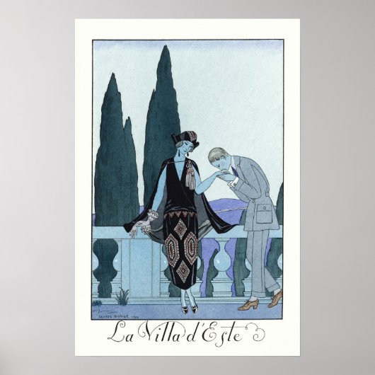 ヴィンテージロマンチックポートレートアート ポスター (正面)