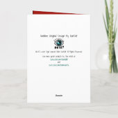 ヴィンテージロマンチックラビッツ踊りv2 パーソナライズされた カード (裏面)