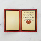 ヴィンテージロマンチックラビッツ踊りv2 パーソナライズされた カード (内部)