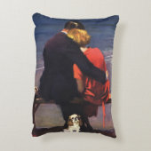 ヴィンテージロマンチックラブロマンスオンビーチ アクセントクッション (裏面(縦))