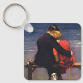 ヴィンテージロマンチックラブロマンスオンビーチ キーホルダー (正面)