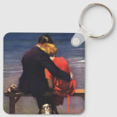 ヴィンテージロマンチックラブロマンスオンビーチ キーホルダー (裏面)