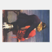 ヴィンテージロマンチックラブロマンスオンビーチ ラッピングペーパーシート (正面2)