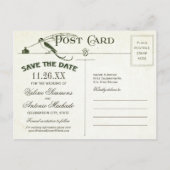 ヴィンテージロマンチック日付はがきを保存 案内ポストカード (裏面)