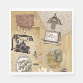 ヴィンテージロマンチック紙ナプキンス スタンダードランチョンナプキン (正面)