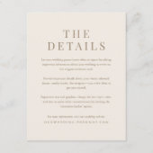 ヴィンテージロマンチック金ゴールドとアイボリー結婚の詳細 エンクロージャーカード (正面)