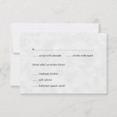 ヴィンテージロマンティックグレイチョークボード結婚式返信 出欠カード (裏面)