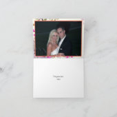 ヴィンテージロマンティックピンクのバラのウェディングサンクス サンキューカード (内部)