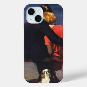 ヴィンテージロマンティックラブ ビーチのロマンス iPhone 15ケース