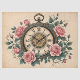 ヴィンテージロマンフランスのティックバラ、時計と映画 薄葉紙