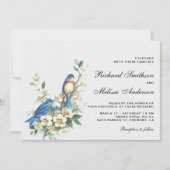 ヴィンテージロマンフローラ結婚バード 招待状 (正面)