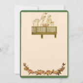 ヴィンテージロマン素朴フローラブライダルシャワー 招待状 (裏面)