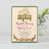 ヴィンテージロマン素朴フローラブライダルシャワー 招待状 (スタンド正面)