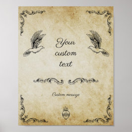 ヴィンテージロマン結婚チック徴候 ポスター