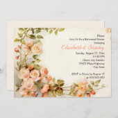 ヴィンテージロマン結婚ティックバラのリハーサル 招待状 (正面/裏面)