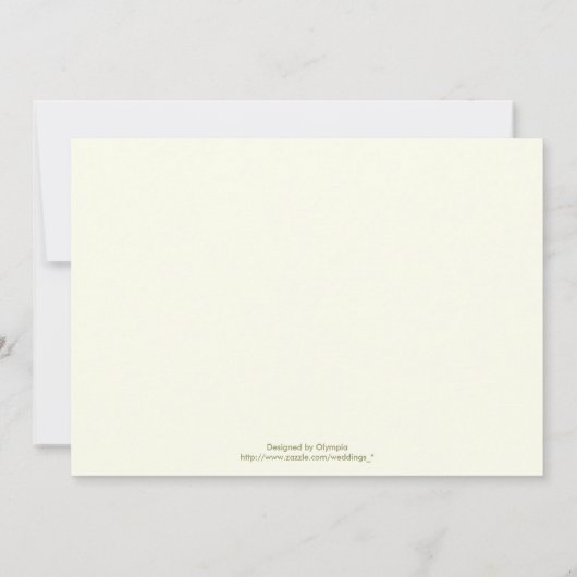 ヴィンテージロマン結婚ティックバラのリハーサル 招待状 (裏面)