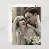 ヴィンテージロマン結婚ティック ポストカード (正面/裏面)