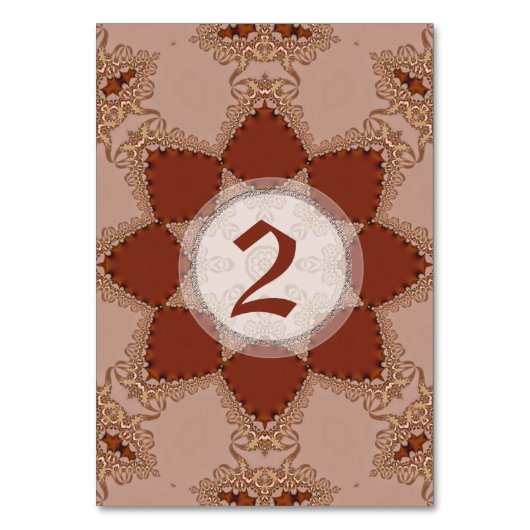 ヴィンテージロマ結婚ンスレースのテーブル番号カード テーブルナンバー (正面)