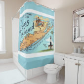 ヴィンテージロングアイランドの地図 シャワーカーテン (インサイチュ)