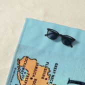 ヴィンテージロングアイランドの地図 ビーチタオル (インサイチュ)