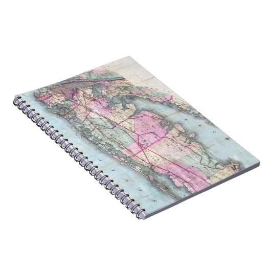 ヴィンテージロングアイランドの地図(1880) ノートブック (右側)