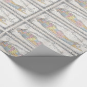 ヴィンテージロングアイランドニューヨークの地図（1857年） ラッピングペーパー (コーナー)