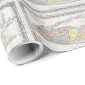 ヴィンテージロングアイランドニューヨークの地図（1857年） ラッピングペーパー (ロールコーナー)