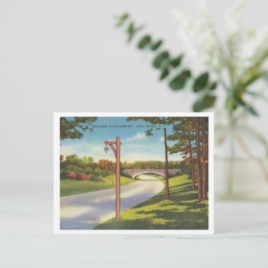 ヴィンテージロングアイランドニューヨークパークウェイ ポストカード (スタンド正面)