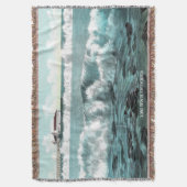 ヴィンテージロングビーチCAブランケット スローブランケット (正面縦)