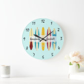 ヴィンテージロングボード ラージ壁時計 (ホーム)