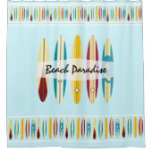 ヴィンテージロングボード#2 シャワーカーテン (正面)