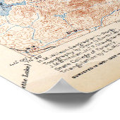 ヴィンテージロングレイクニューヨーク地形図 ポスター (角)