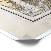 ヴィンテージロング・アイランド・サウンドの地図(1934) ポスター (角)