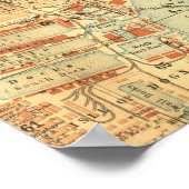 ヴィンテージロンドンの地図 ポスター (角)