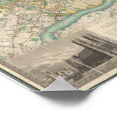 ヴィンテージロンドンの地図 ポスター (角)