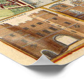 ヴィンテージロンドンの地図（17世紀） ポスター (角)