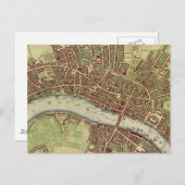 ヴィンテージロンドンの地図（17世紀） ポストカード (正面/裏面)