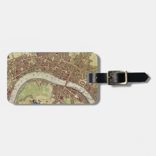 ヴィンテージロンドンの地図（17世紀） ラゲッジタグ (正面横)