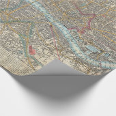 ヴィンテージロンドンの地図（1848年） ラッピングペーパー (角)