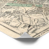 ヴィンテージロンドンの地図（1890年） ポスター (角)