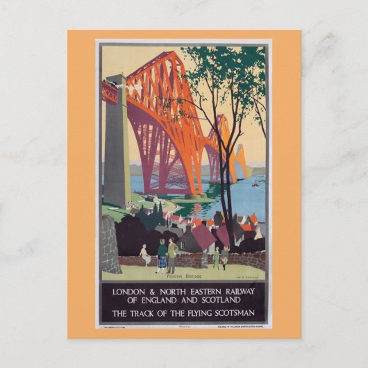 ヴィンテージロンドンイングランドスコットトレイントラベル ポストカード (正面)