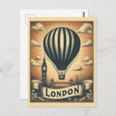 ヴィンテージロンドンイングランドレトロブリティッシュトラベル ポストカード (正面/裏面)