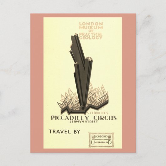 ヴィンテージロンドンイングランド英国博物館旅行 ポストカード (正面)