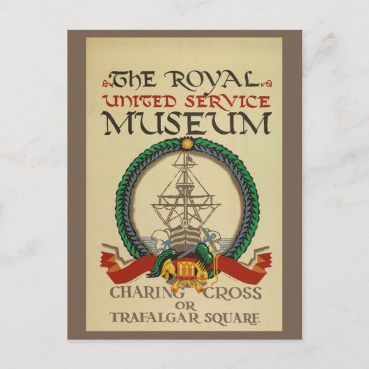 ヴィンテージロンドンイングランド英国博物館旅行 ポストカード (正面)