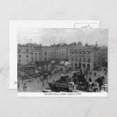 ヴィンテージロンドンイングランド、ピカディーリーサーカスパノラマ ポストカード (正面/裏面)