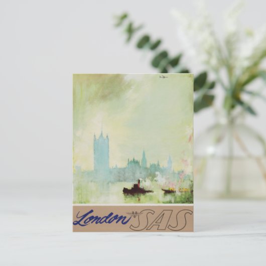 ヴィンテージロンドンエアウェイエアトラベル広告 ポストカード (スタンド正面)