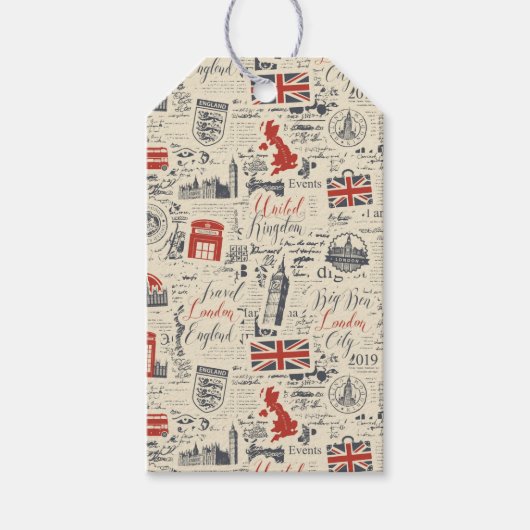 ヴィンテージロンドンギフトラベル ギフトタグ (正面)