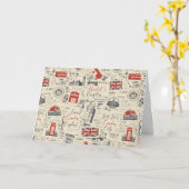 ヴィンテージロンドングリーティングカ空白のード カード (黄色い花)